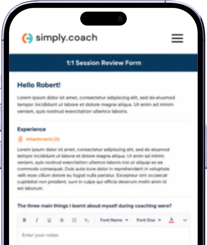 Simply.Coach mobile app