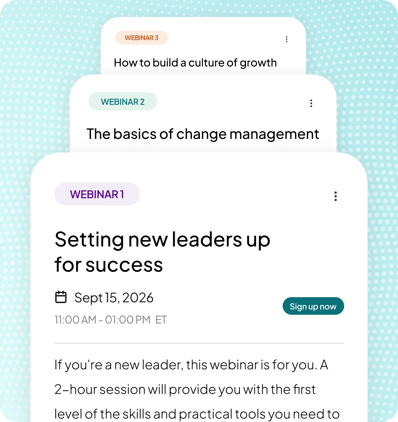 Bring prospective clients in with webinars and private offerings.