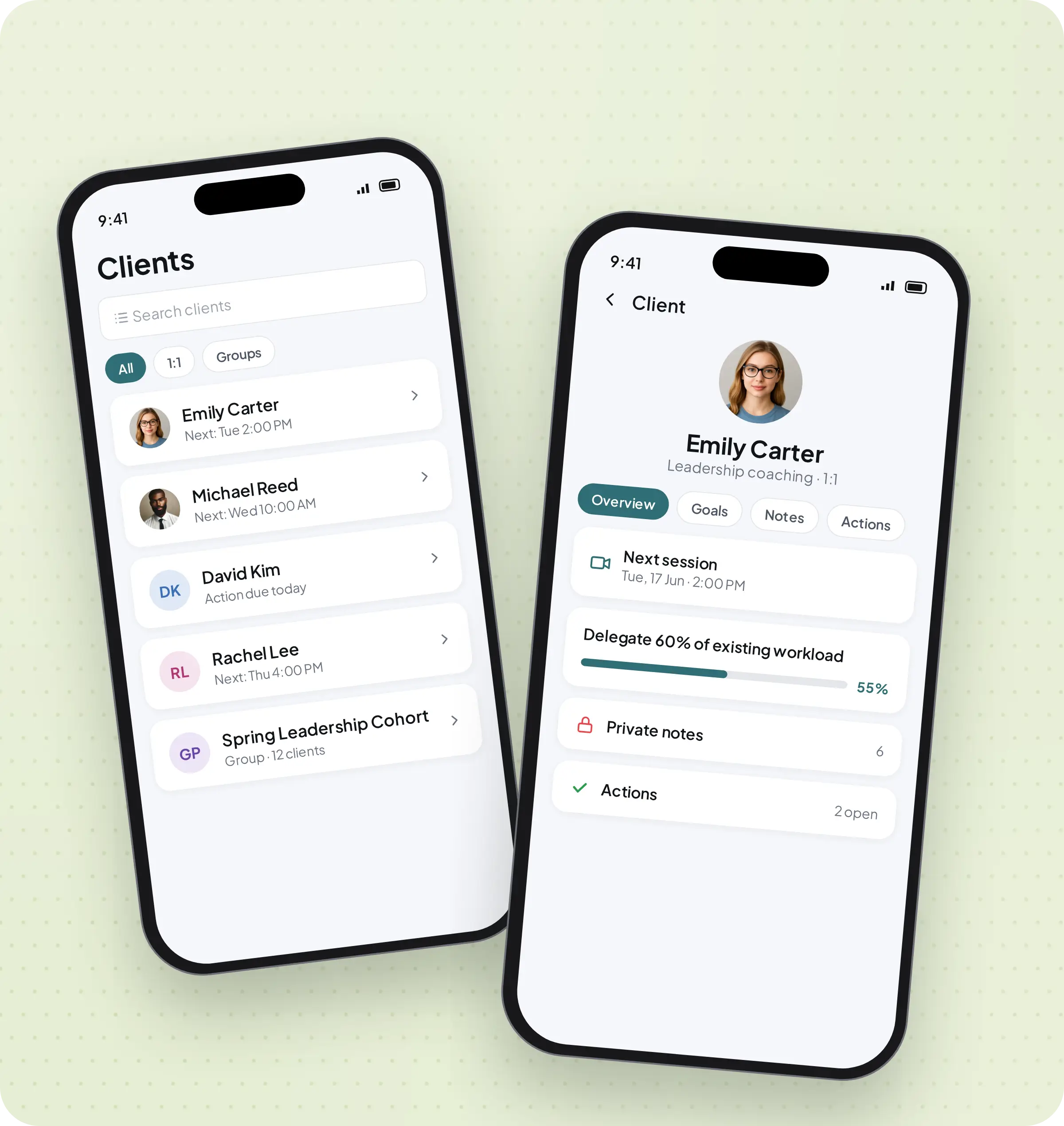 Manage your clients on the go.